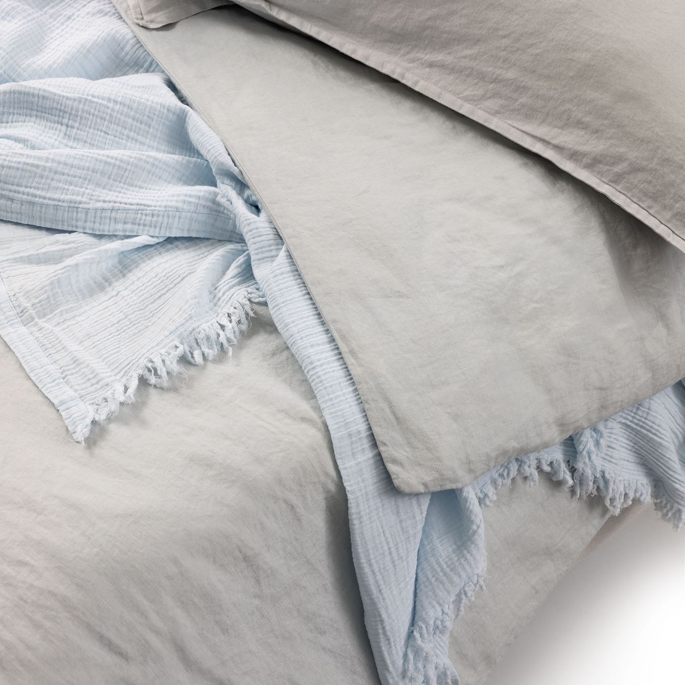 סט מצעים חלקי פשתן